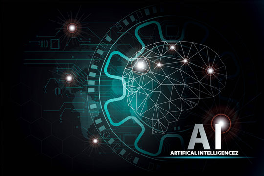Artificial Intelligence Global communication network and AI concept.