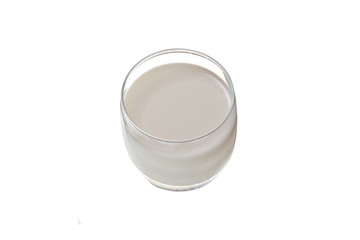 glass of milk isolated on white background