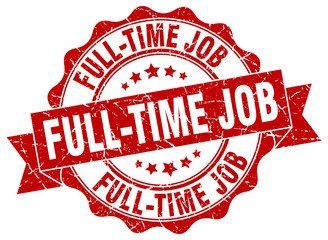 Fototapeta premium full-time job stamp. sign. seal