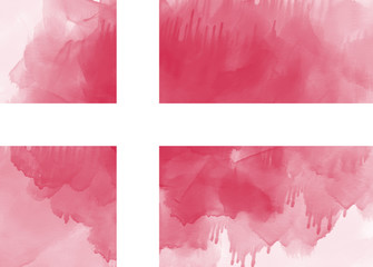 Denmark flag painted with brush. National flag smoothing effect