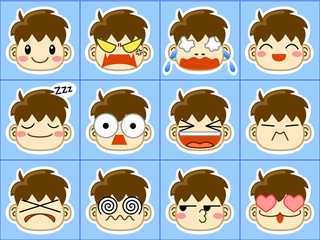 かわいい　男の子　顔　表情　アイコン