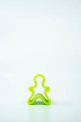 Obraz premium Cookie cutter gingerbread on white background.