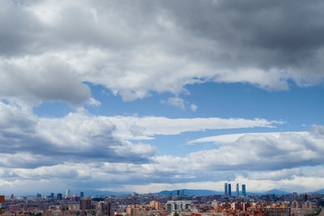 Obraz premium Skyline of the city of Madrid, capital of Spain