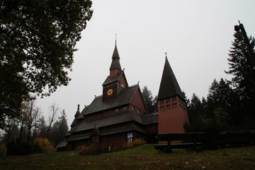 Obraz premium Die Gustav Adolf Stabkirche im Harz