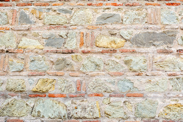 Aged brick colourful layered background