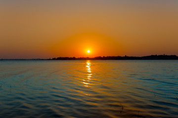 Lake, Sea, Sunset, Sunrise - Dawn, Sky