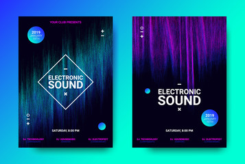 Electronic Sound Wave Poster Concept.