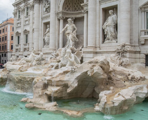 Fototapeta na wymiar Trevi Fountain (Fontana di Trevi) in Rome. Italy