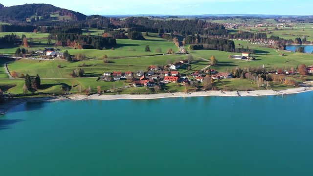 Reservoir Forggensee near Dietringen, F&uuml;ssen region, Allg&auml;u, Bavaria, Germany