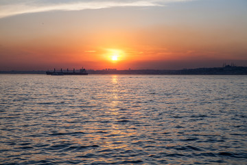 Sunset on the Bosphorus, Istanbul, Turkey