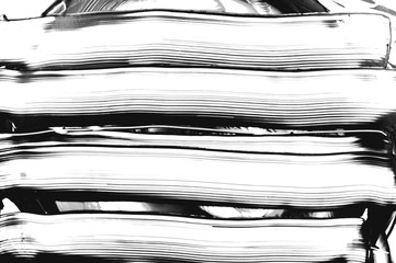 Messy ink background. Black on white texture. Abstract textured brush strokes art. Minimalistic...