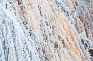 Salt Crystals backgraund.  salt mountain in Spain. Cardona.