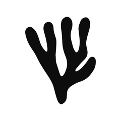 algae kelp silhouette vector. underwater weed plant