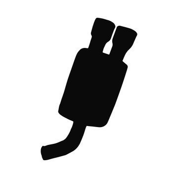 recommend clip art: car silencer silhouette vector. isolated object