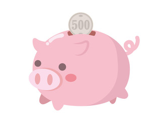 かわいい貯の金箱イラスト