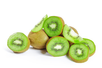 Fototapeta premium kiwi fruits isolated on white background