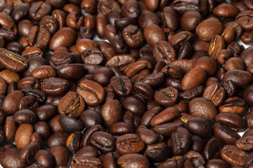 coffee beans isolated on white background