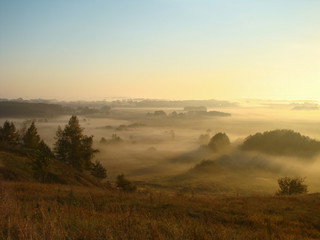 sunrise in mountains