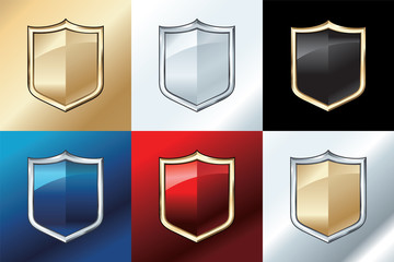Metal Shield illustration vector set