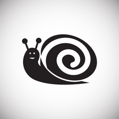 Snail on white background icon