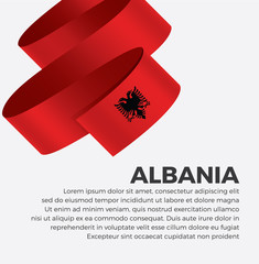 Albania flag for decorative. Vector background
