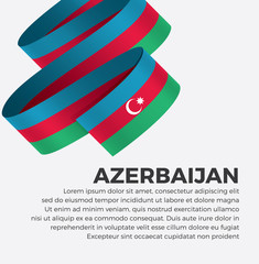 Azerbaijan flag for decorative. Vector background