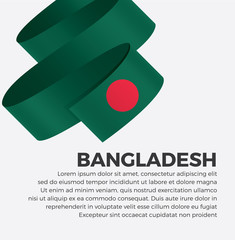 Bangladesh flag for decorative. Vector background