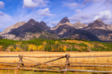 Fototapeta premium Teton Mountain Range, Grand Teton National Park