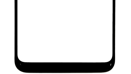 Bottom part of a generic smartphone, isolated on a white background. The white area is easy to replace with your own image.