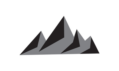 Black mountain vector