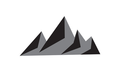 Fototapeta premium Black mountain vector