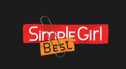 Obraz premium slogan simple (best) girl for t-shirts, hoodies, sweatshirts and other things