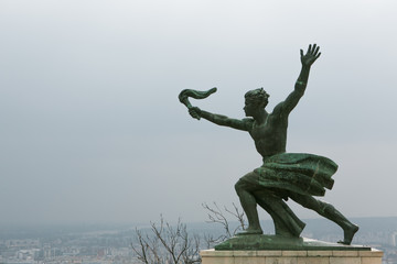 Budapest, parco delle Statue - obrazy, fototapety, plakaty