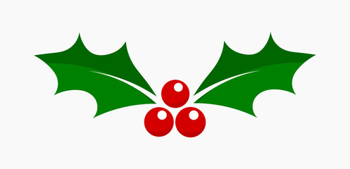 Holly berry Christmas icon