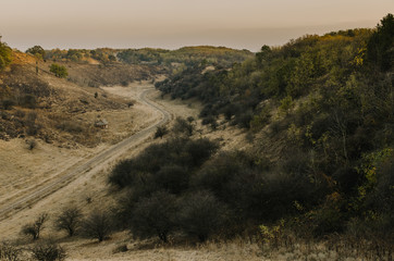Landscape in Zagajica hills, Deliblatska pescara, Vojvodina, Serbia
