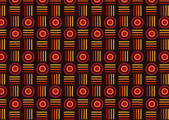 Aboriginal vector seamless pattern background. 