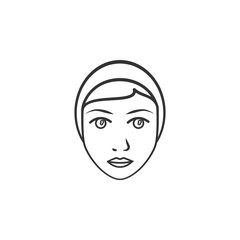 Female face icon. Element of woman makeup icon for mobile concept and web apps. Detailed Female face icon can be used for web and mobile