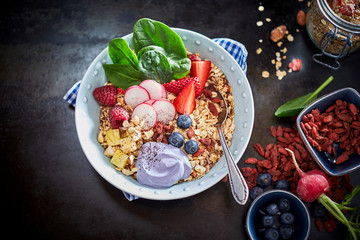 Muesli and fresh berries