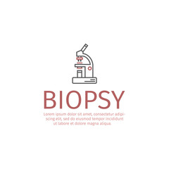 Fototapeta premium Biopsy flat icon. Vector sign for web graphic.