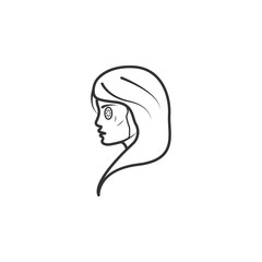 Cucumbers in the eyes of the girl icon. Element of woman makeup icon for mobile concept and web apps. Detailed Cucumbers in the eyes of the girl icon can be used for web and mobile