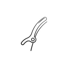 Hair tongs icon. Element of woman makeup icon for mobile concept and web apps. Detailed Hair tongs icon can be used for web and mobile