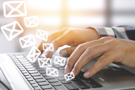 Email marketing concept. Sending newsletter.