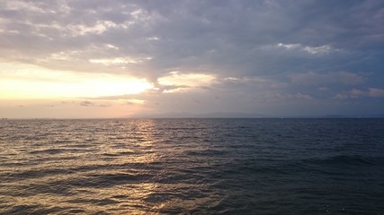 Sunset over the sea