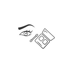 Cosmetic palette for eyes icon. Element of woman makeup icon for mobile concept and web apps. Detailed Cosmetic palette for eyes icon can be used for web and mobile