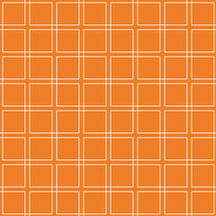 Orange geometric ornament. Seamless pattern