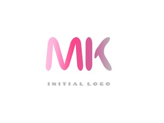 MK Initial Logo for your startup venture