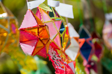 Star ,Mobile Star  , Mini Star, Star of Christmas and blurred background.