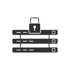 Locked server icon. Element of internet security icon for mobile concept and web apps. Detailed Locked server icon can be used for web and mobile