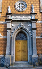 Naklejka premium Sremski Karlovci, Serbia - May 2, 2018: Capel of St. Jacob's Apostle on local cemetery in Sremski Karlovci, Serbia.