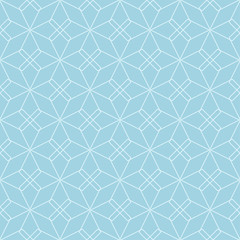 Light blue geometric ornament. Seamless pattern